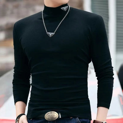 Unisex fashion and versatile high neck base shirt 1024080503