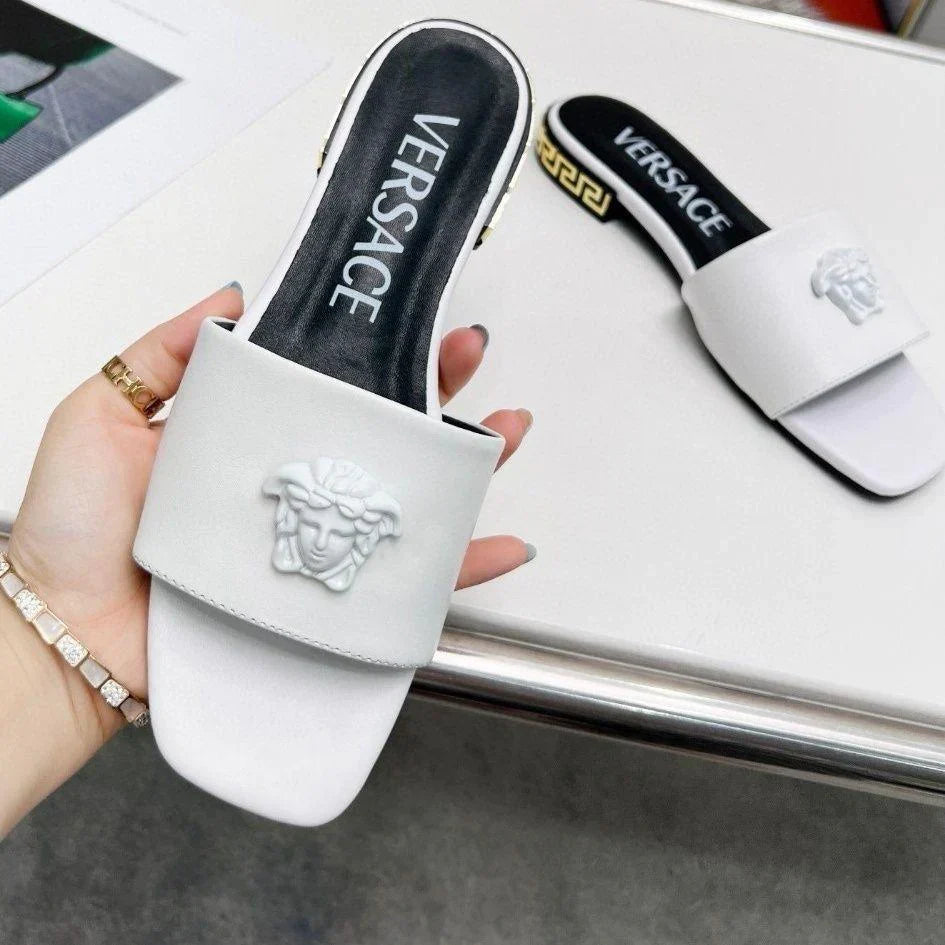 Classic Fashion Comfortable Head Flat Square Large Size Slippers 1024040207