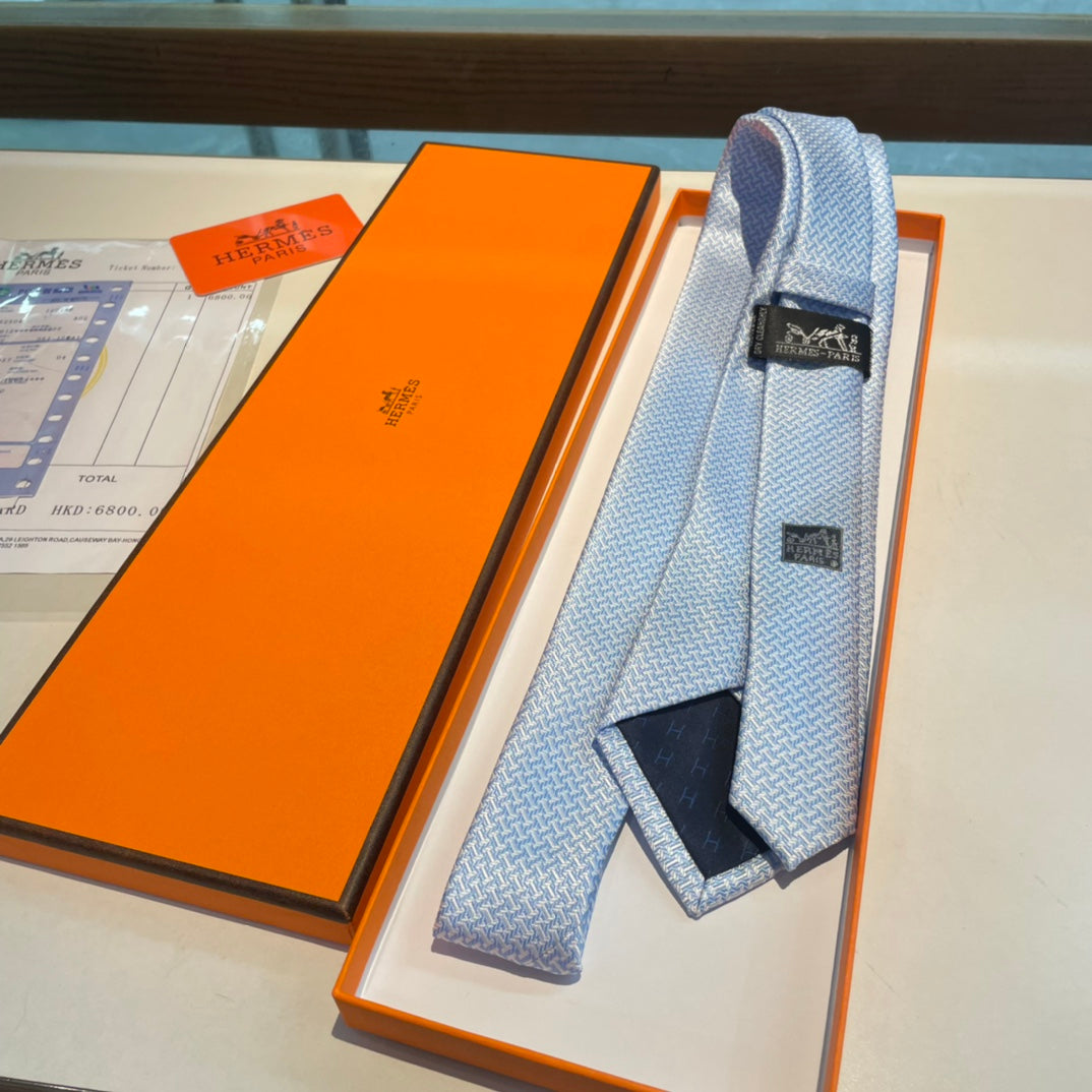 Geometric H pattern tie 1824053001