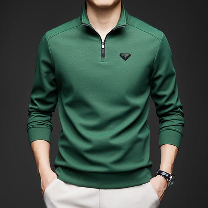 PR Half-zip stand collar top 1824091108