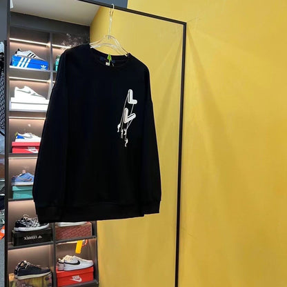 Letter round neck fleece sweatshirt XC0823111502