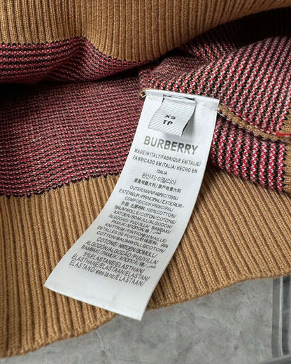 TB Mixed color plaid knitted sweater 1824102215
