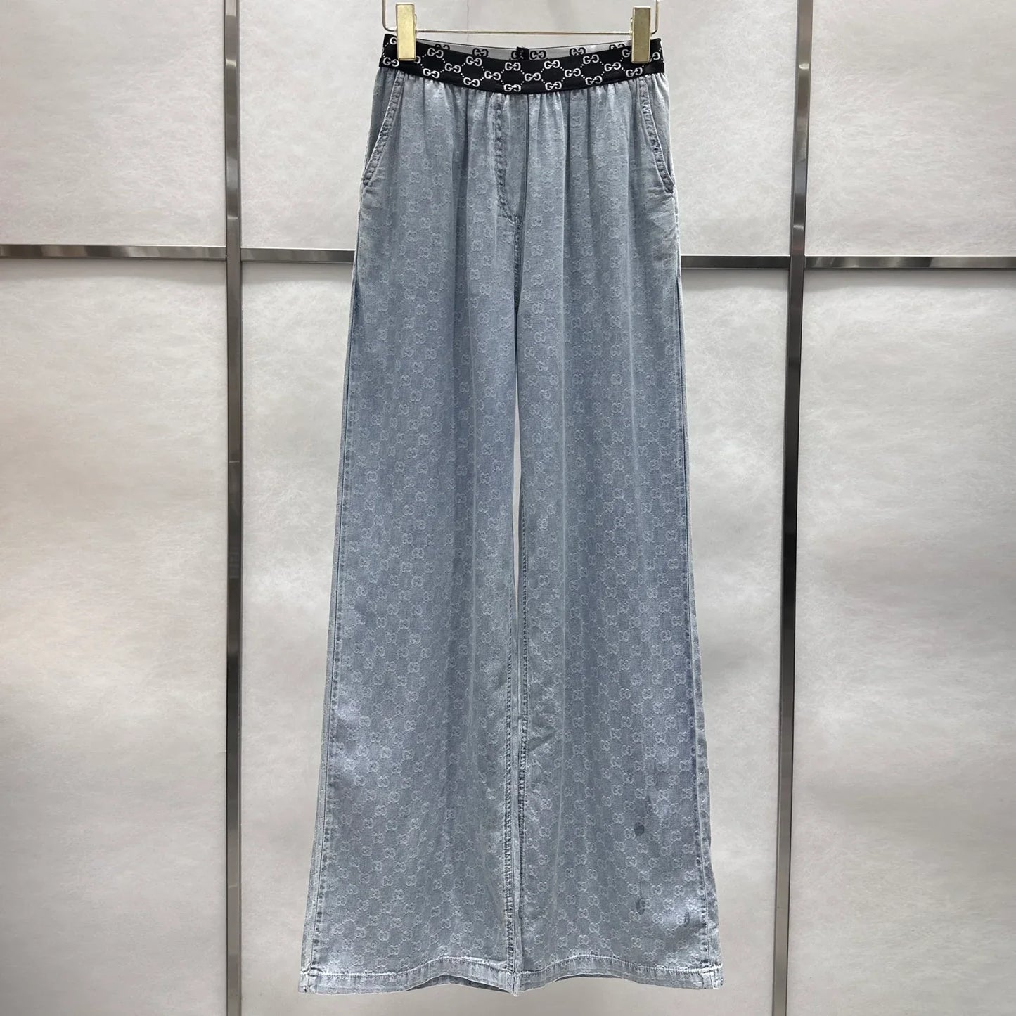 GG New Versatile Printed Casual Jeans for Women 1025042101