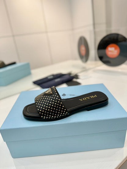 PR Nappa leather slides 1825032002