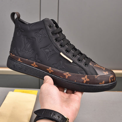Luxury Pattern Two Tone Trendy High-top Shoes