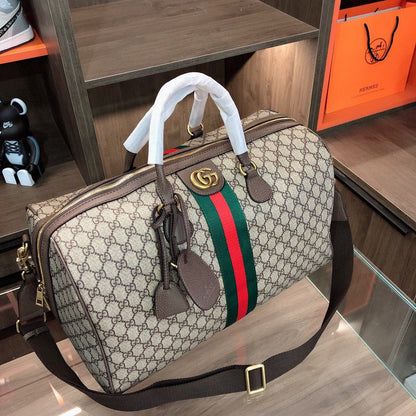 New trendy brand genuine leather men's large capacity handbag travel bag 10240223TJ22