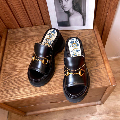 G Horsebit platform slippers 1824061307