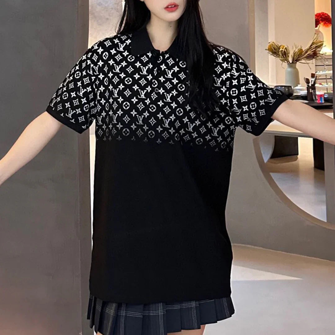 New Fashion Gradient Printed Polo Short Sleeves 1024032138