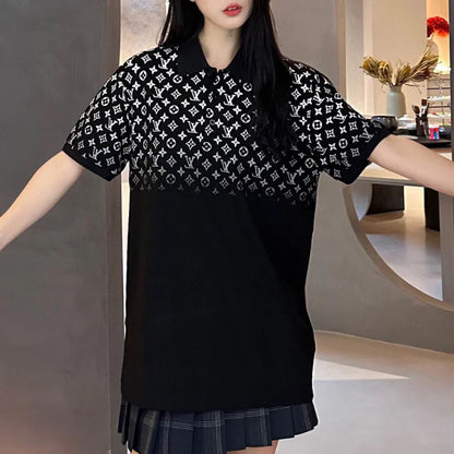 New Fashion Gradient Printed Polo Short Sleeves 1024032138
