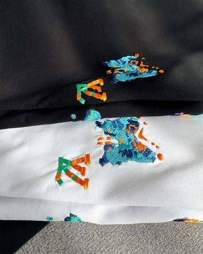 LV Unisex butterfly embroidered T-shirt 1825052210