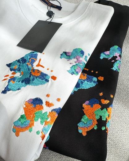 LV Unisex butterfly embroidered T-shirt 1825052210