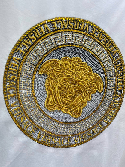 VS Embroidered crystal embellished T-shirt 1825061902
