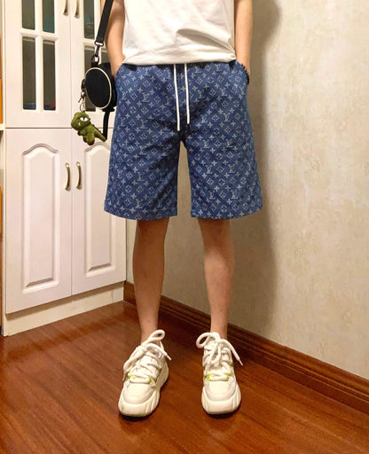 LV Men's denim shorts 1825052212