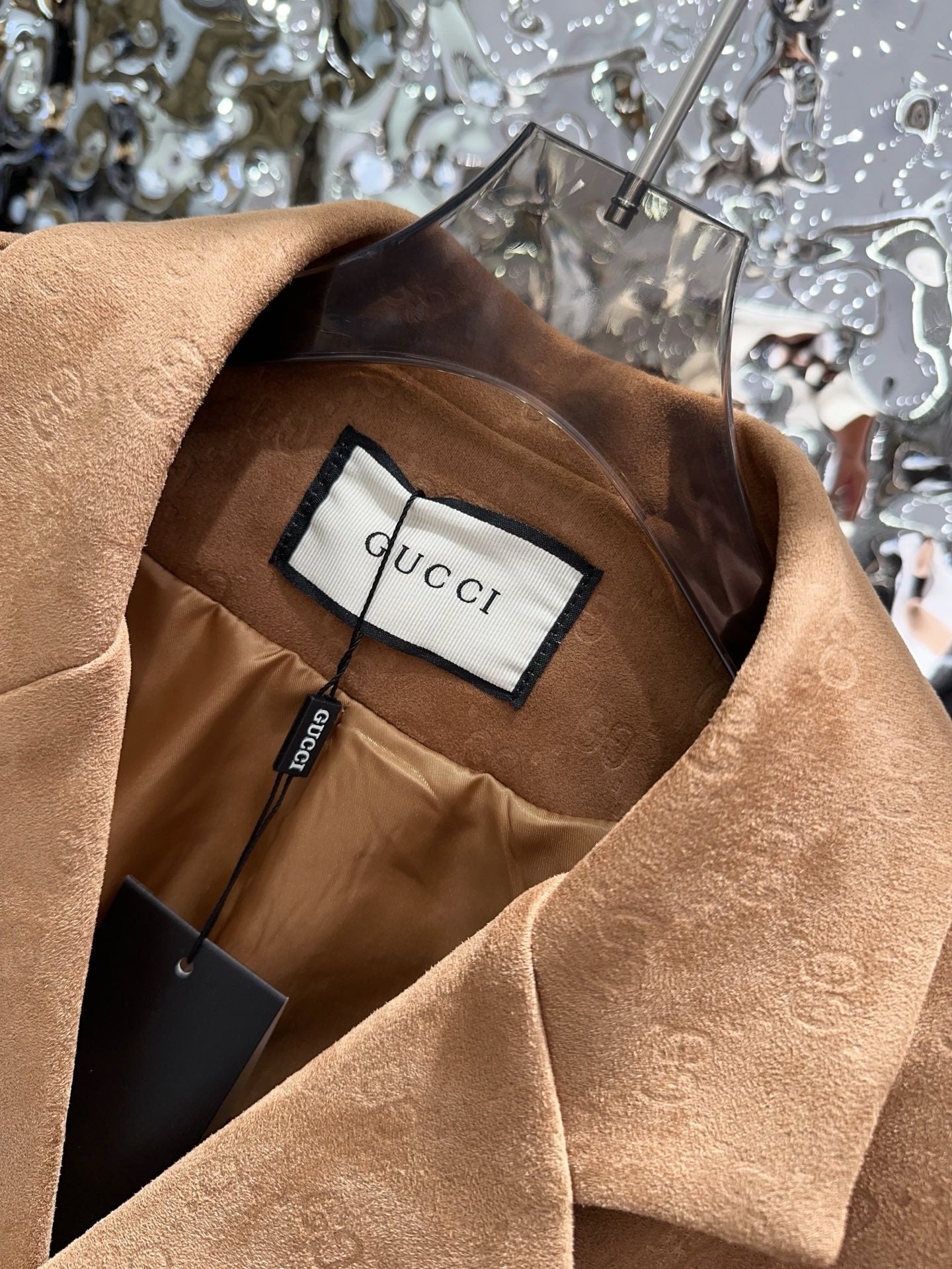G Embossed suede blazer 1825090801
