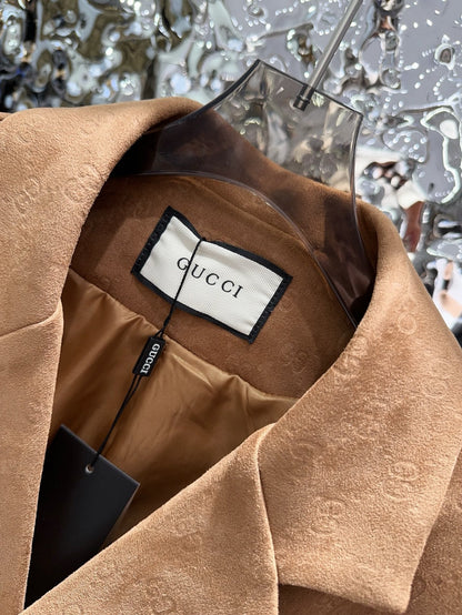 G Embossed suede blazer 1825090801