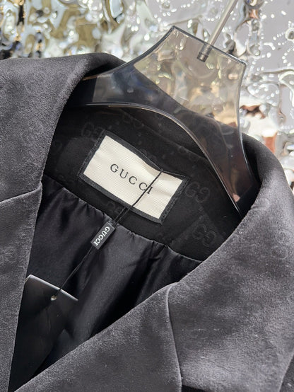 G Embossed suede blazer 1825090801