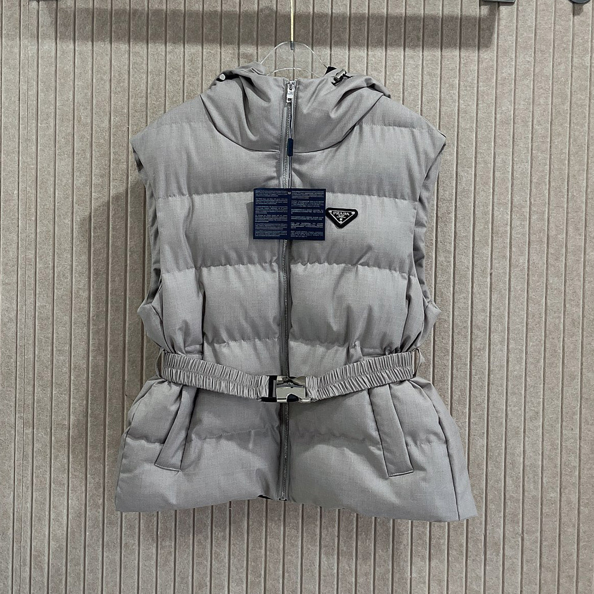P hooded cotton vest jacket 1825090901