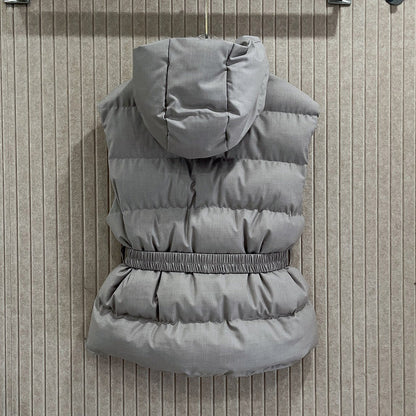 P hooded cotton vest jacket 1825090901