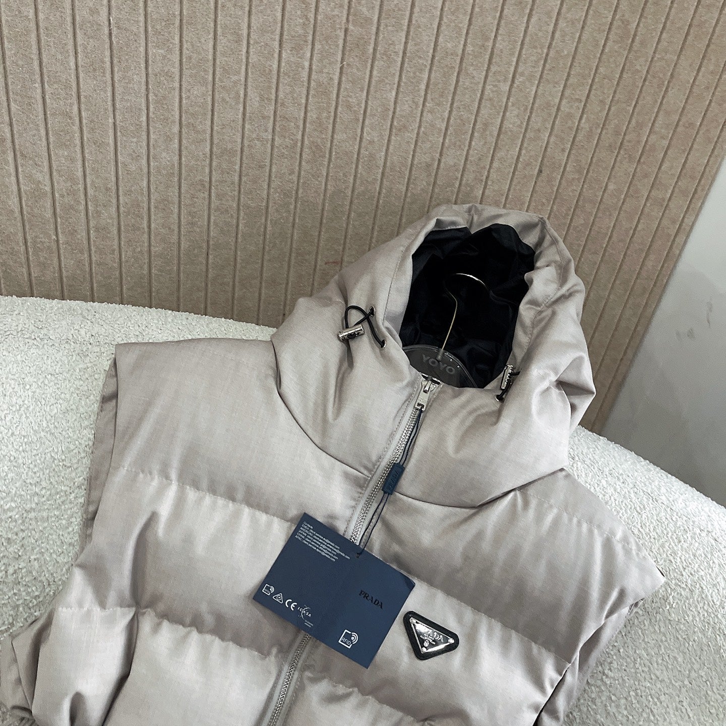 P hooded cotton vest jacket 1825090901