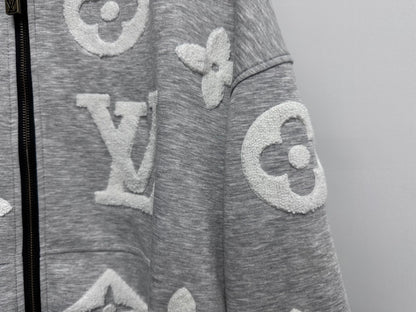 V Towel embroidery zipper hooded jacket for men and women 1825090909