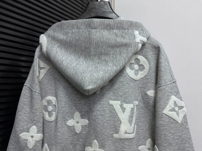 V Towel embroidery zipper hooded jacket for men and women 1825090909